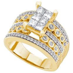1.50CT Diamond Invisible 14KT Ring Yellow Gold