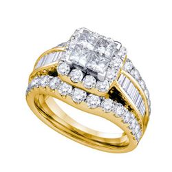 2.0CT Diamond Invisible 14KT Ring Yellow Gold