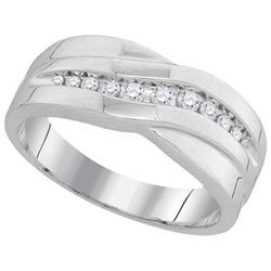 0.25CT Diamond Mens 10KT Ring White Gold