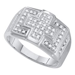 0.33CT Diamond Mens 10KT Ring White Gold