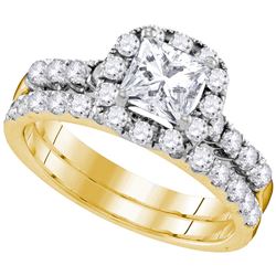 1.80CT Diamond Bridal 14KT Ring Yellow Gold