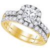 Image 1 : 1.80CT Diamond Bridal 14KT Ring Yellow Gold
