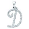 Image 1 : 0.02CT Diamond Initial-D 10KT Pendant White Gold