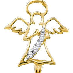 0.05CT Diamond Anniversary 10KT Pendant Yellow Gold