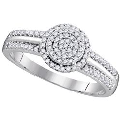 0.25CT Diamond Micro-Pave 10KT Ring White Gold