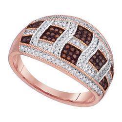 0.50CTW White and Champagne Diamond Micro-Pave 10KT Ring Rose Gold