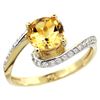 Image 1 : Natural 0.99 ctw citrine & Diamond Engagement Ring 14K Yellow Gold - SC-D312723Y09-REF#52Z2Y