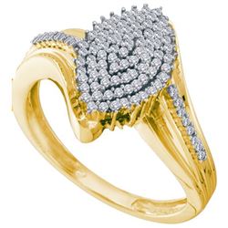 0.33CT Diamond Micro-Pave 10KT Earrings Yellow Gold