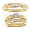 Image 1 : 0.25CT Diamond Trio Set 10KT Ring Yellow Gold