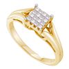 Image 1 : 0.25CT Diamond Invisible 14KT Ring Yellow Gold