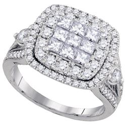 2.0CT Diamond Invisible 14KT Ring White Gold