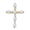 Image 1 : 0.30CT Diamond Cross 14KT Pendant Yellow Gold