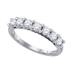 1.0CT Diamond Anniversary 10KT Ring White Gold
