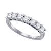 Image 1 : 1.0CT Diamond Anniversary 10KT Ring White Gold
