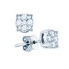 Image 1 : 1.0CT Diamond Anniversary 18KT Earrings Yellow Gold