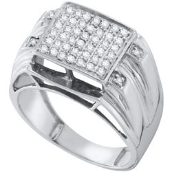 0.50CT Diamond Mens 10KT Ring White Gold