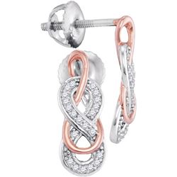 0.10CT Diamond Anniversary 10KT Earrings 2Tone Gold