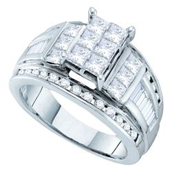 1.0CT Diamond Invisible 14KT Ring White Gold