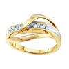 Image 1 : 0.10CT Diamond Ladies 10KT Ring Yellow Gold