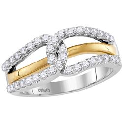 0.50CT Diamond Anniversary 10KT Ring 2Tone Gold