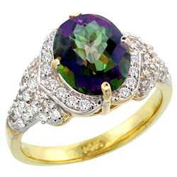 Natural 2.92 ctw mystic-topaz & Diamond Engagement Ring 14K Yellow Gold - SC-R183071Y08-REF#102V7F