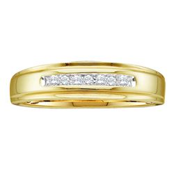 0.85CT Diamond Mens 10KT Ring Yellow Gold