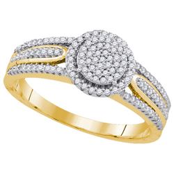 0.25CT Diamond Micro-Pave 10KT Ring Yellow Gold