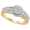 Image 1 : 0.25CT Diamond Micro-Pave 10KT Ring Yellow Gold