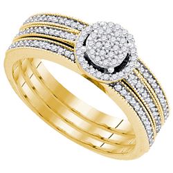 0.33CT Diamond Micro-Pave 10KT Ring Yellow Gold