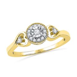 0.10CT Diamond Bridal 10KT Ring Yellow Gold