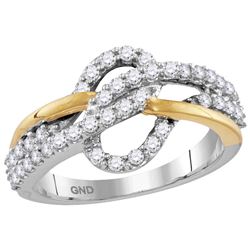 0.60CT Diamond Anniversary 10KT Ring 2Tone Gold