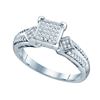 Image 1 : 0.20CT Diamond Micro-Pave 10KT Ring White Gold