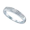 Image 1 : 0.10CT Diamond Micro-Pave 10KT Ring White Gold