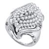 Image 1 : 2CT Diamond Cluster 10KT Ring Yellow Gold
