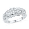 Image 1 : 0.60CT Diamond Anniversary 10KT Ring White Gold