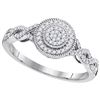 Image 1 : 0.20CT Diamond Micro-Pave 10KT Ring White Gold
