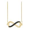 Image 1 : 0.10CT Diamond Infinity 10KT Necklace Yellow Gold