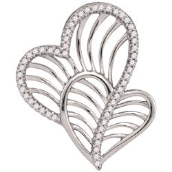 0.10CT Diamond Heart 10KT Pendant White Gold