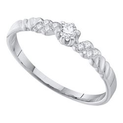 0.10CT Diamond Bridal 10KT Ring White Gold