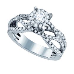 0.85CT Diamond Bridal 14KT Ring White Gold