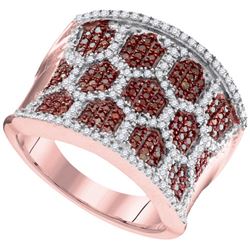 0.75CTW White and Champagne Diamond Anniversary 10KT Ring Rose Gold