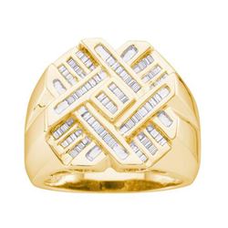 0.50CT Diamond Mens 14KT Ring Yellow Gold