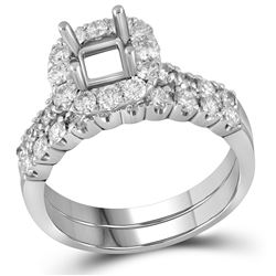 1CT Diamond Semi-Mount 14KT Ring White Gold