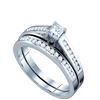 Image 1 : 0.50CT Diamond Bridal 14KT Ring White Gold