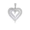 Image 1 : 0.25CT Diamond Heart 10KT Pendant White Gold