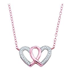 0.10CT Diamond Anniversary 10KT Necklace Rose Gold - GD91556