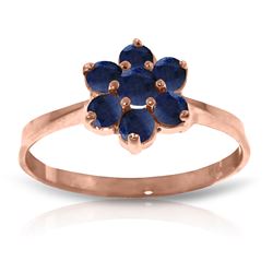 0.66 ctw Sapphire Ring Jewelry 14KT Rose Gold - GG#2333