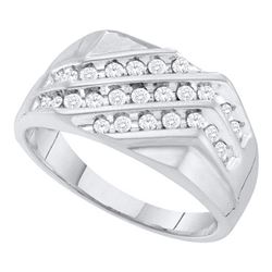 0.50CT Diamond Mens 10KT Ring White Gold - GD23902