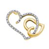 0.15CT Diamond Heart 14KT Pendant Yellow Gold - GD75323