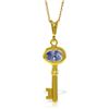 0.50 ctw Tanzanite Necklace Jewelry 14KT Yellow Gold - GG#4571